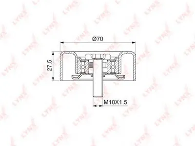 Паразитный / ведущий ролик, поликлиновой ремень LYNXauto купить