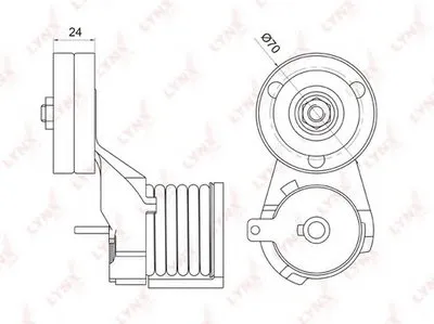 Натяжитель ремня, клиновой зубча LYNXauto купить