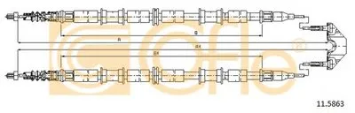 Трос, стояночная тормозная система COFLE купить