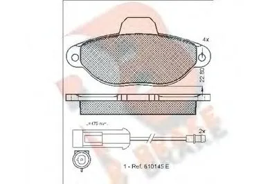 Комплект тормозных колодок, дисковый тормоз R BRAKE купить