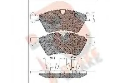 Комплект тормозных колодок, дисковый тормоз R BRAKE купить