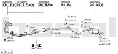 Система выпуска ОГ BOSAL купить