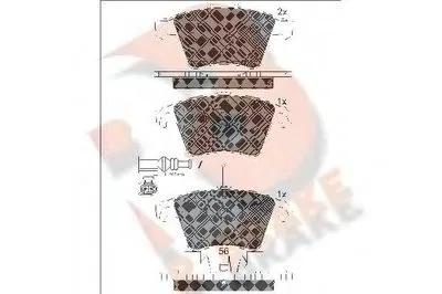 Комплект тормозных колодок, дисковый тормоз R BRAKE купить