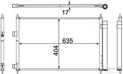 Конденсатор, кондиционер BEHR HELLA SERVICE HELLA купить