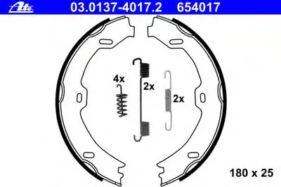 Комплект тормозных колодок, стояночная тормозная система ATE купить