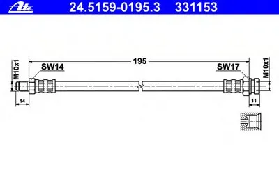 Тормозной шланг ATE купить