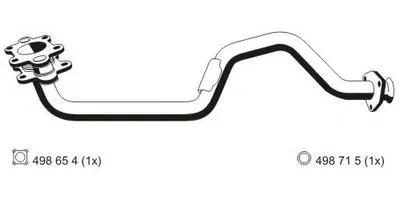 Труба выхлопного газа; Ремонтная трубка, катализатор ERNST купить