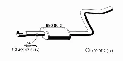 Средний глушитель выхлопных газов ERNST купить