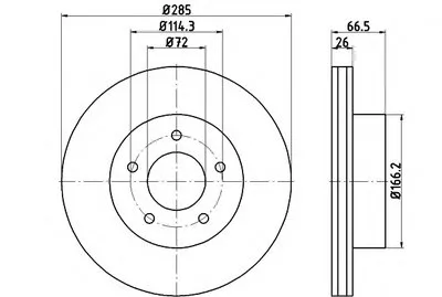 Тормозной диск PRO HELLA PAGID купить