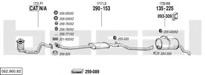 Система выпуска ОГ BOSAL купить