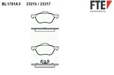 Комплект тормозных колодок, дисковый тормоз FTE купить