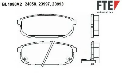 Комплект тормозных колодок, дисковый тормоз FTE купить