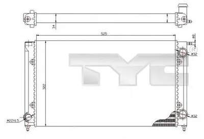Радиатор, охлаждение двигателя TYC купить
