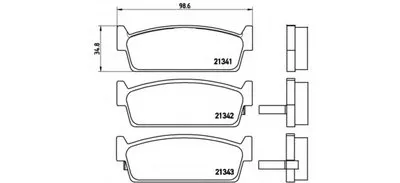 Комплект тормозных колодок, дисковый тормоз BREMBO купить