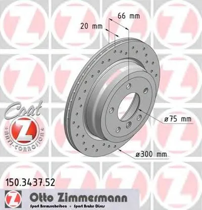 Тормозной диск SPORT BRAKE DISC COAT Z ZIMMERMANN купить