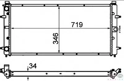Радиатор, охлаждение двигателя BEHR HELLA SERVICE купить