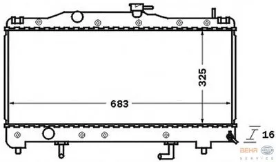 Радиатор, охлаждение двигателя BEHR HELLA SERVICE купить