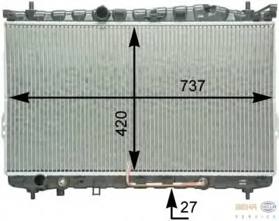 Радиатор, охлаждение двигателя BEHR HELLA SERVICE купить