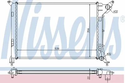 Радиатор, охлаждение двигателя NISSENS купить