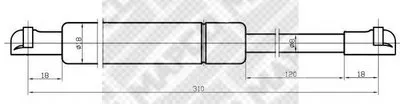 Газовая пружина, крышка багажник MAPCO купить