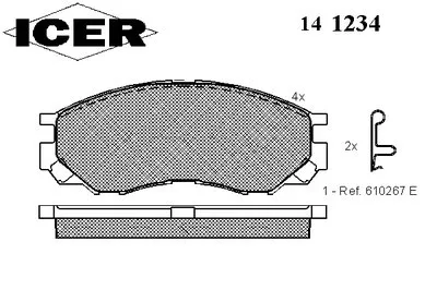 Комплект тормозных колодок, дисковый тормоз ICER купить