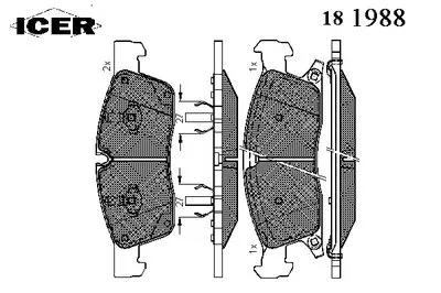 Комплект тормозных колодок, дисковый тормоз ICER купить