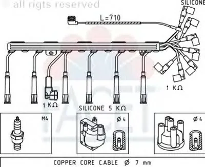 Комплект проводов зажигания FACET купить