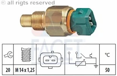 Датчик, температура охлаждающей жидкости FACET купить