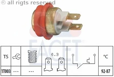Термовыключатель, вентилятор радиатора FACET купить