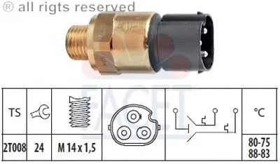 Термовыключатель, вентилятор радиатора FACET купить