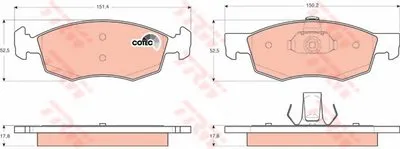 Комплект тормозных колодок, дисковый тормоз COTEC TRW купить