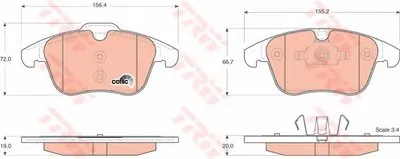 Комплект тормозных колодок, дисковый тормоз COTEC TRW купить