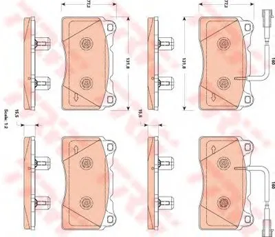 Комплект тормозных колодок, дисковый тормоз TRW купить