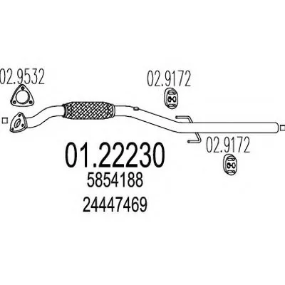 Труба выхлопного газа MTS купить