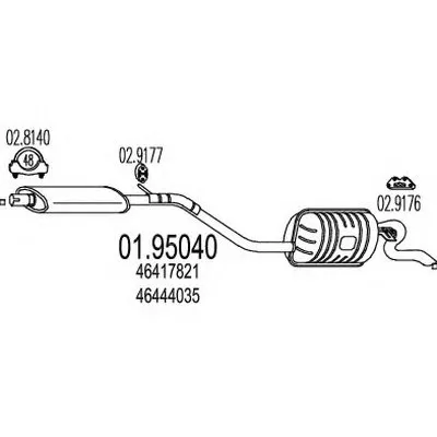 Глушитель выхлопных газов конечный MTS купить