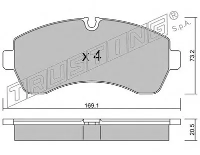 Комплект тормозных колодок, дисковый тормоз TRUSTING купить