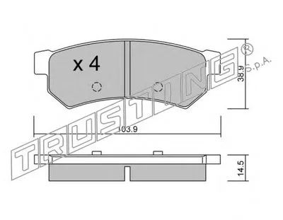 Комплект тормозных колодок, дисковый тормоз TRUSTING купить