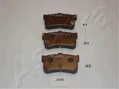 Комплект тормозных колодок, дисковый тормоз ASHIKA купить