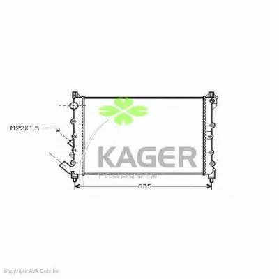 Радиатор, охлаждение двигателя KAGER купить