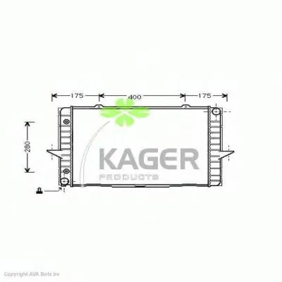 Радиатор, охлаждение двигателя KAGER купить