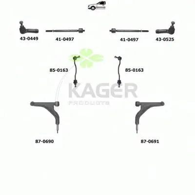 Подвеска колеса KAGER купить