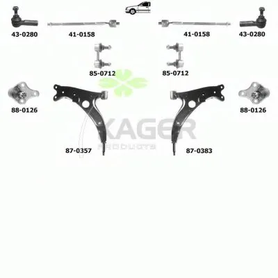 Подвеска колеса KAGER купить