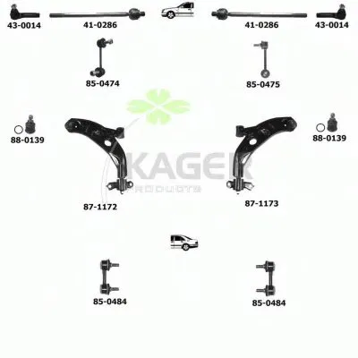 Подвеска колеса KAGER купить