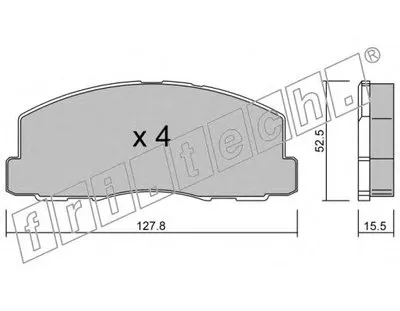 Комплект тормозных колодок, дисковый тормоз fri.tech. купить