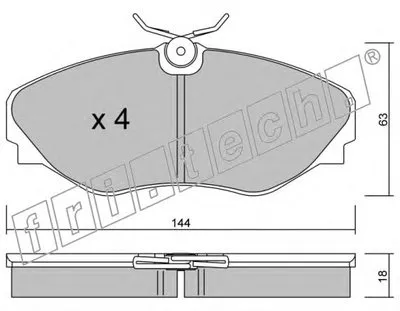 Комплект тормозных колодок, дисковый тормоз fri.tech. купить