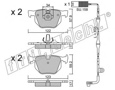 Комплект тормозных колодок, дисковый тормоз fri.tech. купить