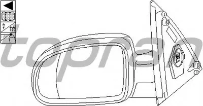 Наружное зеркало TOPRAN купить