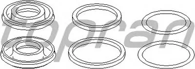 Комплект прокладок, корпус скобы тормоза TOPRAN купить