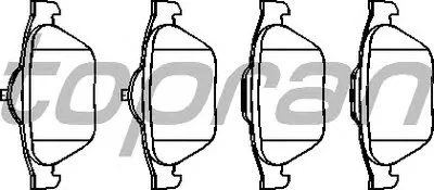Комплект тормозных колодок, дисковый тормоз TOPRAN купить