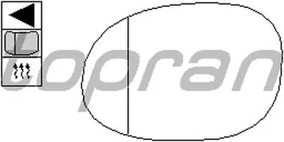 Зеркальное стекло, наружное зеркало TOPRAN купить